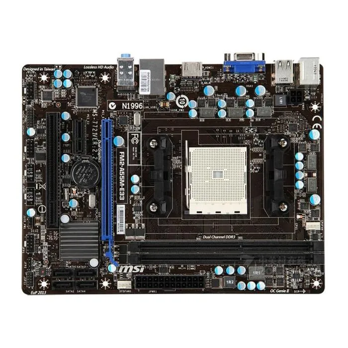 Carte mère MSI FM2-A55M-E33 AMD A55 Socket FM2 2xDDR3 SDRAM 32 Go Micro ATX Reconditionné MSI reconditionné disponible sur Cdiscount Seconde Vie