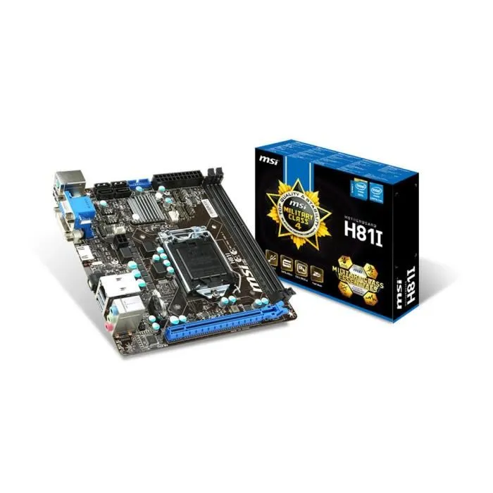 Carte mère - MSI - H81I - Socket LGA1150 - Mini-ITX - USB 3.0/HDMI Reconditionné MSI reconditionné disponible sur Cdiscount Seconde Vie