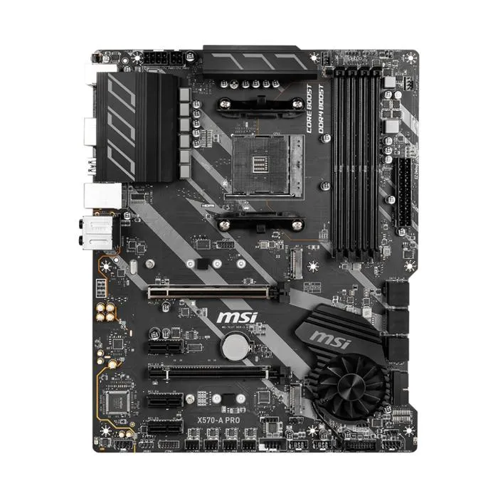 Carte mère MSI X570-A PRO AMD X570 Socket AM4 4xDDR4 SDRAM 128 Go ATX Reconditionné - 174,00 € Carte mère MSI X570-A PRO AMD X570 Socket AM4 4xDDR4 SDRAM 128 Go ATX Reconditionné MSI reconditionné disponible sur Cdiscount Seconde Vie