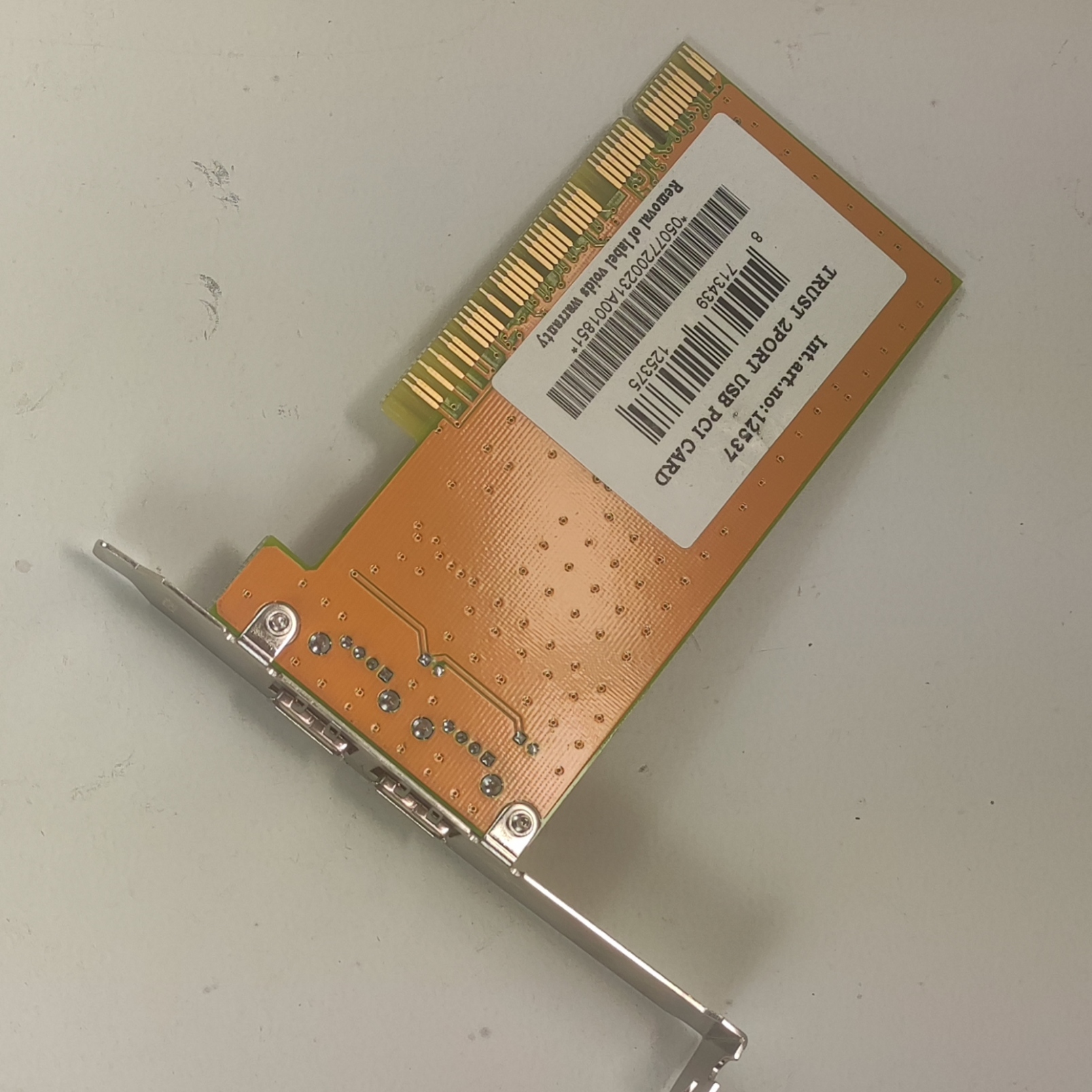 Voir photo 2 de Carte PCI 2 Port USB avec Controleur Opti Carte PCI 2 Port USB avec Controleur Opti Très bon état reconditionné photo 2