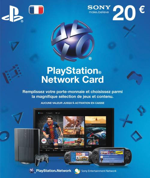 Carte Playstation Network 20€ État correct Sony reconditionné disponible sur Fnac