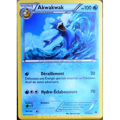 carte Pokémon 17/122 Akwakwak 100 PV XY - Rupture Turbo NEUF FR État correct reconditionné disponible sur Fnac