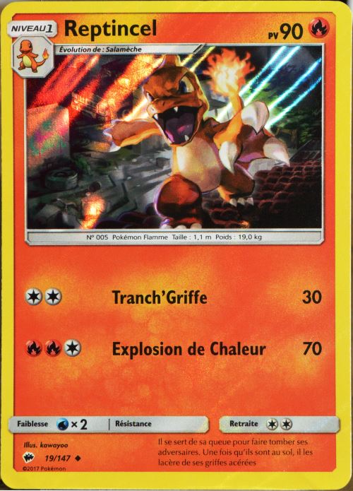 carte Pokémon 19/147 Reptincel 90 PV - Holo Promo État correct Yu-Gi-Oh! reconditionné disponible sur Fnac