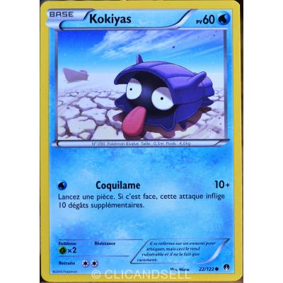 carte Pokémon 22/122 Kokiyas 60 PV XY - Rupture Turbo NEUF FR État correct reconditionné disponible sur Fnac