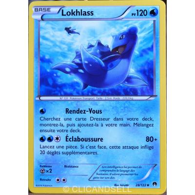 carte Pokémon 28/122 Lokhlass 120 PV XY - Rupture Turbo NEUF FR État correct reconditionné disponible sur Fnac