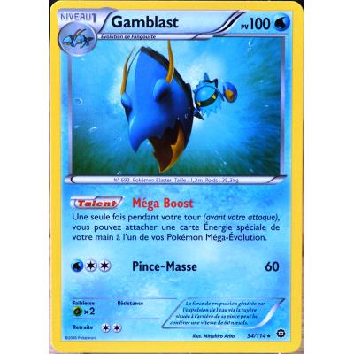 carte Pokémon 34/114 Gamblast 100 PV État correct Pokémon reconditionné disponible sur Fnac