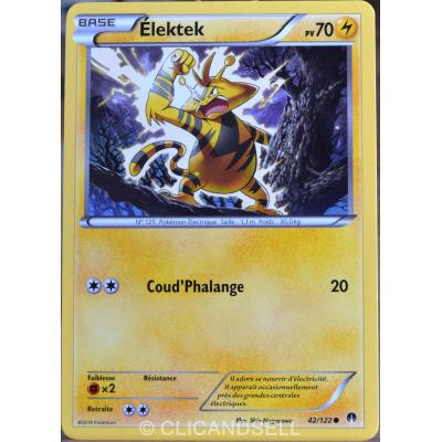 carte Pokémon 42/122 Elektek 70 PV XY - Rupture Turbo NEUF FR État correct reconditionné disponible sur Fnac