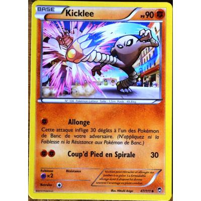carte Pokémon 47/111 Kicklee 90 PV XY03 XY Poings Furieux NEUF FR État correct reconditionné disponible sur Fnac