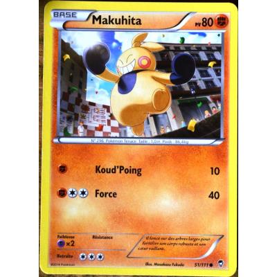 carte Pokémon 51/111 Makuhita 80 PV XY03 XY Poings Furieux NEUF FR État correct Pokémon reconditionné disponible sur Fnac