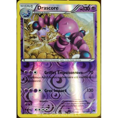 carte Pokémon 54/122 Drascore 130 PV - REVERSE XY - Rupture Turbo NEUF FR État correct - 16,00 € carte Pokémon 54/122 Drascore 130 PV - REVERSE XY - Rupture Turbo NEUF FR État correct Pokémon reconditionné disponible sur Fnac