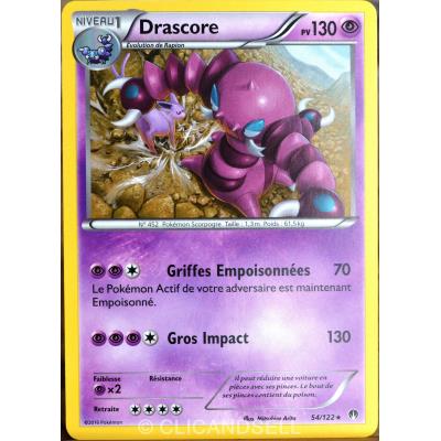 carte Pokémon 54/122 Drascore 130 PV XY - Rupture Turbo NEUF FR État correct - 16,00 € carte Pokémon 54/122 Drascore 130 PV XY - Rupture Turbo NEUF FR État correct reconditionné disponible sur Fnac