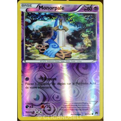 carte Pokémon 60/122 Monorpale 60 PV - REVERSE XY - Rupture Turbo NEUF FR État correct reconditionné disponible sur Fnac