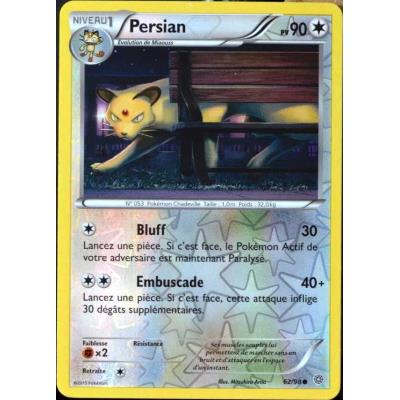 carte Pokémon 62/98 Persian 90 PV - REVERSE XY - Origines Antiques NEUF FR État correct Pokémon reconditionné disponible sur Fnac
