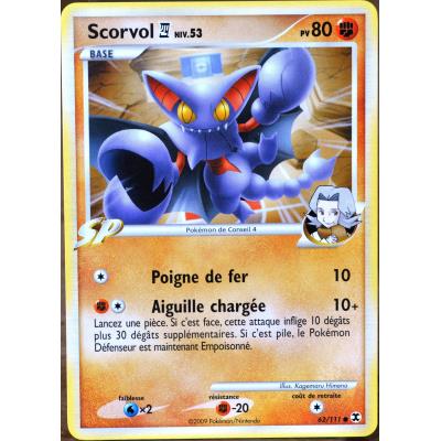 carte Pokémon 62 Scorvol Conseil 4 80 PV Platine Rivaux Émergents État correct Pokémon reconditionné disponible sur Fnac