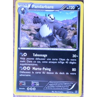 carte Pokémon 68/111 Pandarbare 120 PV RARE XY03 XY Poings Furieux NEUF FR État correct reconditionné disponible sur Fnac