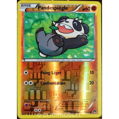 carte Pokémon 71/122 Pandespiègle 60 PV - REVERSE XY - Rupture Turbo NEUF FR État correct - 16,00 € carte Pokémon 71/122 Pandespiègle 60 PV - REVERSE XY - Rupture Turbo NEUF FR État correct reconditionné disponible sur Fnac