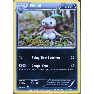 carte Pokémon 72/122 Pifeuil 80 PV XY - Rupture Turbo NEUF FR État correct Pokémon reconditionné disponible sur Fnac