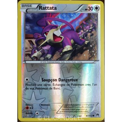 carte Pokémon 87/122 Rattata 30 PV - REVERSE XY - Rupture Turbo NEUF FR État correct reconditionné disponible sur Fnac