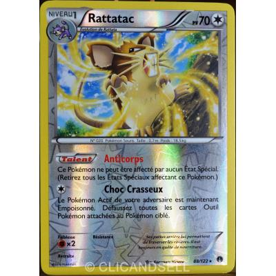 carte Pokémon 88/122 Rattatac 70 PV - REVERSE XY - Rupture Turbo NEUF FR État correct reconditionné disponible sur Fnac