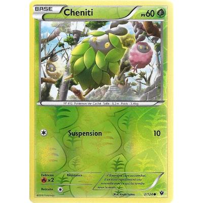 Carte Pokemon - XY10 - Impact des Destins - Cheniti - PV 60 - 2/124 - Holo Reverse - VF État correct reconditionné disponible sur Fnac