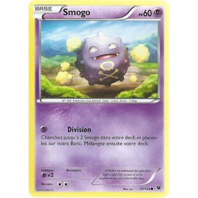Carte Pokemon - XY10 - Impact des Destins - Smogo - PV 60 - 27/124 - Commune - VF État correct Asmodee reconditionné disponible sur Fnac