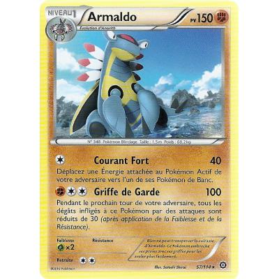 Carte Pokemon - XY11- Offensive vapeur - Armaldo - PV 150 - 57/114 - Rare - VF État correct - 16,00 € Carte Pokemon - XY11- Offensive vapeur - Armaldo - PV 150 - 57/114 - Rare - VF État correct reconditionné disponible sur Fnac