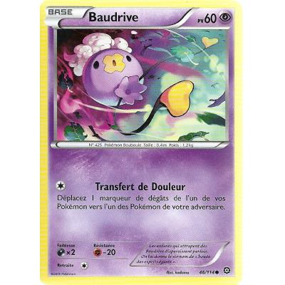 Carte Pokemon - XY11- Offensive vapeur - Baudrive - PV 60 - 46/114 - Commune - VF État correct Asmodee reconditionné disponible sur Fnac