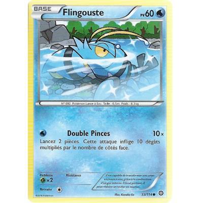 Carte Pokemon - XY11- Offensive vapeur - Flingouste - PV 60 - 33/114 - Commune - VF État correct Asmodee reconditionné disponible sur Fnac