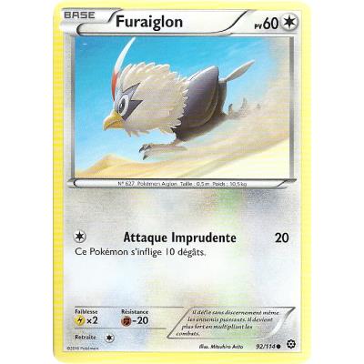 Carte Pokemon - XY11- Offensive vapeur - Furaiglon - PV 60 - 92/114 - Commune - VF État correct Asmodee reconditionné disponible sur Fnac