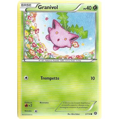 Carte Pokemon - XY11- Offensive vapeur - Granivol - PV 40 - 3/114 - Commune - VF État correct Asmodee reconditionné disponible sur Fnac