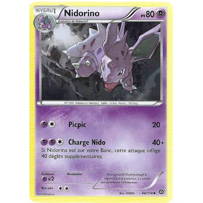 Carte Pokemon - XY11- Offensive vapeur -Nidorino - PV 80 - 44/114 - Peu Commune - VF État correct reconditionné disponible sur Fnac