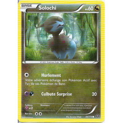 Carte Pokemon - XY11- Offensive vapeur - Solochi - PV 60 - 84/114 - Commune - VF État correct - 16,00 € Carte Pokemon - XY11- Offensive vapeur - Solochi - PV 60 - 84/114 - Commune - VF État correct reconditionné disponible sur Fnac