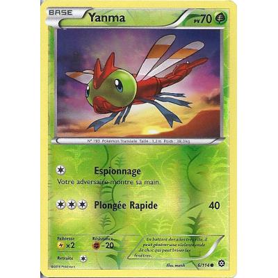 Carte Pokemon - XY11 - Offensive Vapeur - Yanma - PV 70 - 6/114 - Holo Reverse - VF État correct Asmodee reconditionné disponible sur Fnac