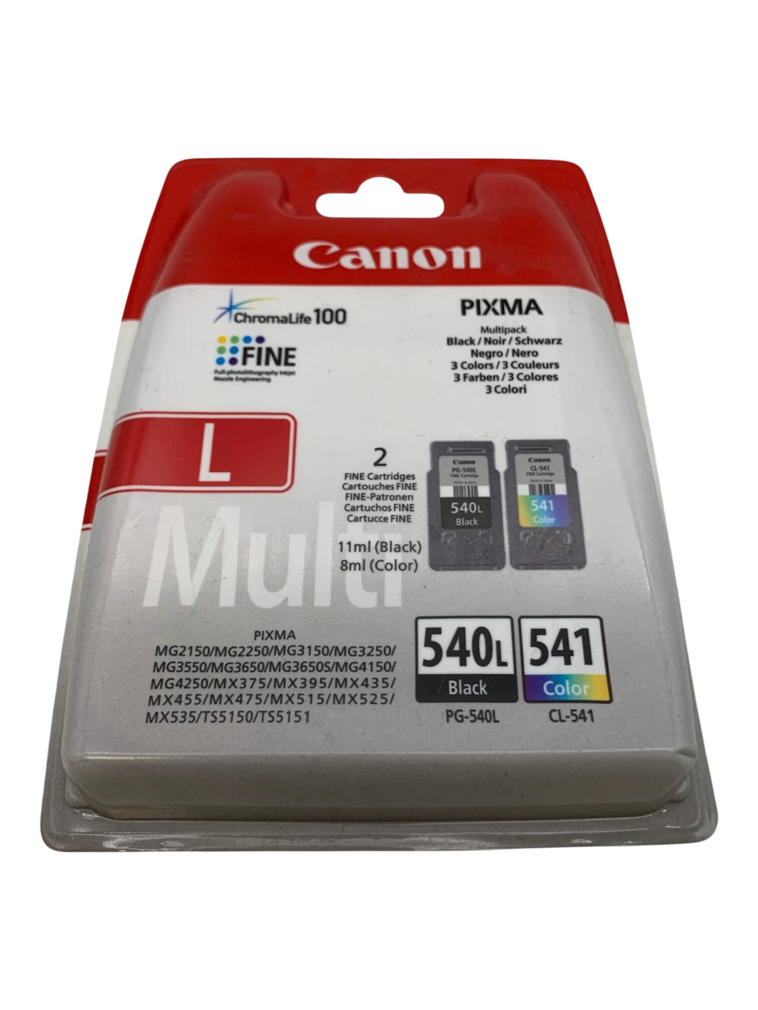 Cartouche d'encre Canon (gamme Pixma) - noir + 3 couleurs - PG-540L / CL-541 Très bon état - 20,00 € Cartouche d'encre Canon (gamme Pixma) - noir + 3 couleurs - PG-540L / CL-541 Très bon état reconditionné disponible sur Label Emmaüs | Dero