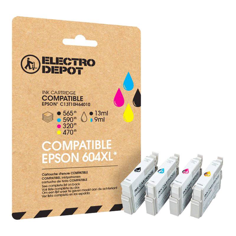 Cartouche D'encre Electro Depot Compatible Epson E 604 Xl Noir Et Couleurs - Ananas Bon état - 34,98 € Cartouche D'encre Electro Depot Compatible Epson E 604 Xl Noir Et Couleurs - Ananas Bon état reconditionné disponible sur Electro Depot