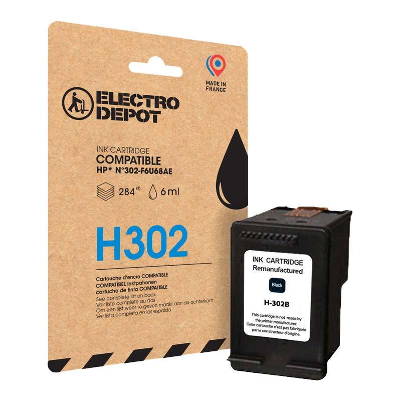 Cartouche D'encre Electro Depot Compatible Hp H302 Noir Bon état - 16,98 € Cartouche D'encre Electro Depot Compatible Hp H302 Noir Bon état reconditionné disponible sur Electro Depot