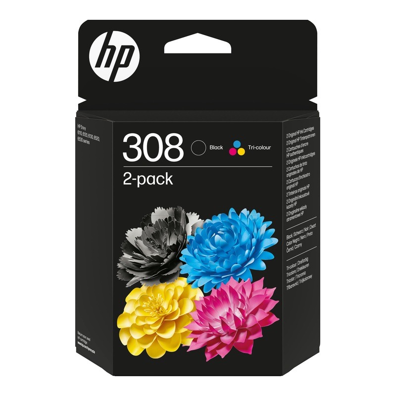 Cartouche D'encre Hp 308 Pack De 2 Cartouches D'encre Noire Et Trois Couleurs Authentiques Bon état - 35,98 € Cartouche D'encre Hp 308 Pack De 2 Cartouches D'encre Noire Et Trois Couleurs Authentiques Bon état reconditionné disponible sur Electro Depot