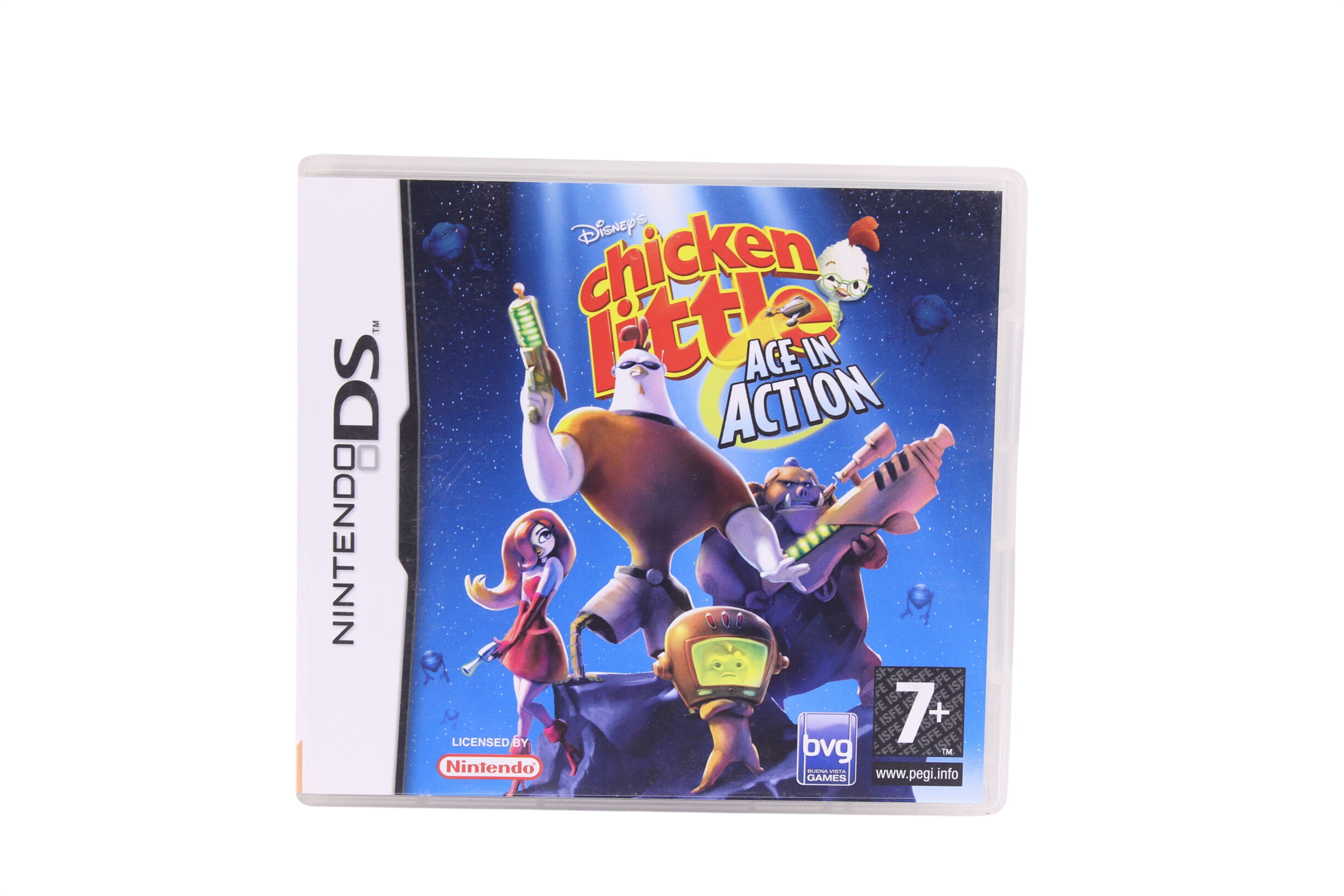 Cartouche de jeu vidéo + boite 'Chicken Little' - Nintendo DS Bon état - 10,50 € Cartouche de jeu vidéo + boite 'Chicken Little' - Nintendo DS Bon état reconditionné disponible sur Label Emmaüs