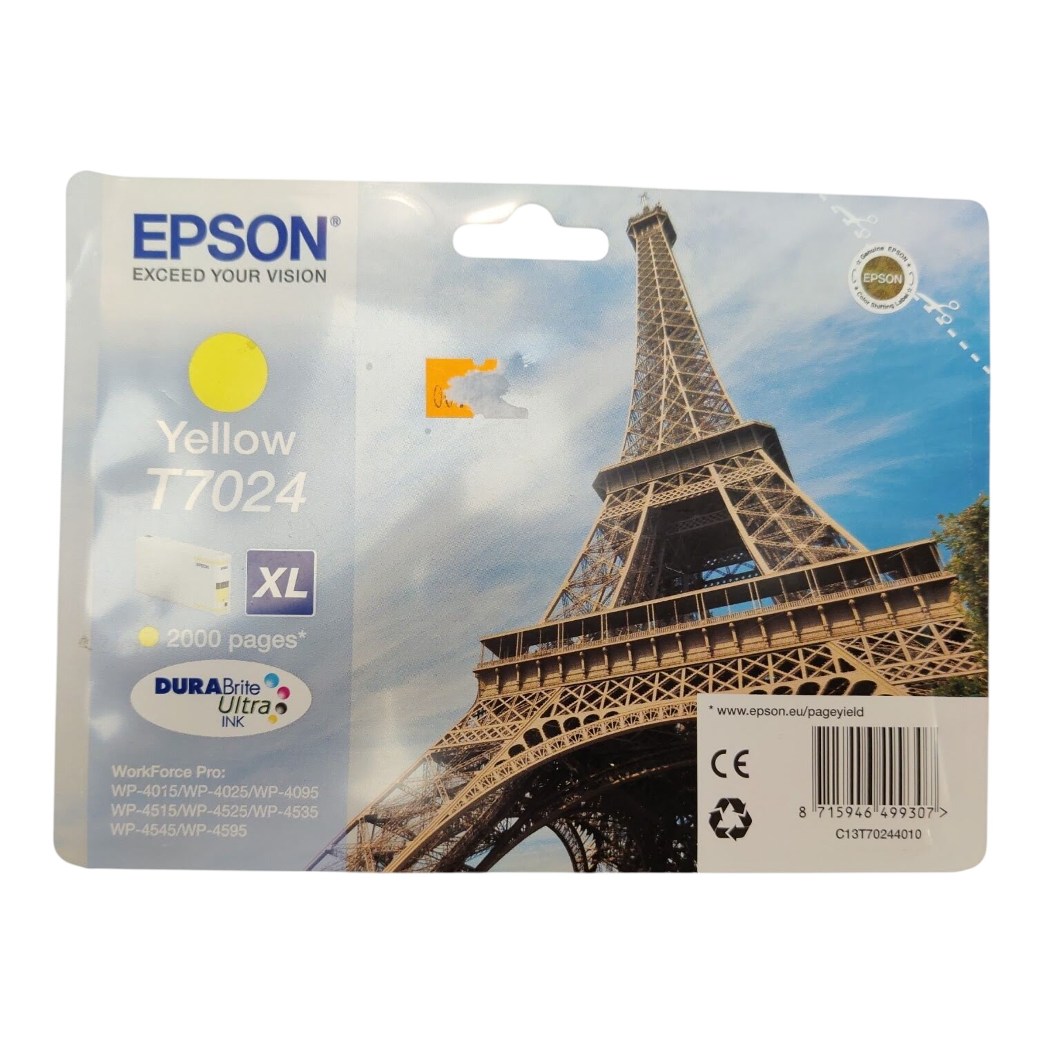 Acheter Cartouche encre Epson XL jaune T7024 Parfait état - 10,00 € Cartouche encre Epson XL jaune T7024 Parfait état reconditionné disponible sur Label Emmaüs