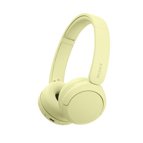 Casque arceau sans fil Sony WHCH520 Bluetooth Multipoint Jaune État correct reconditionné disponible sur Fnac
