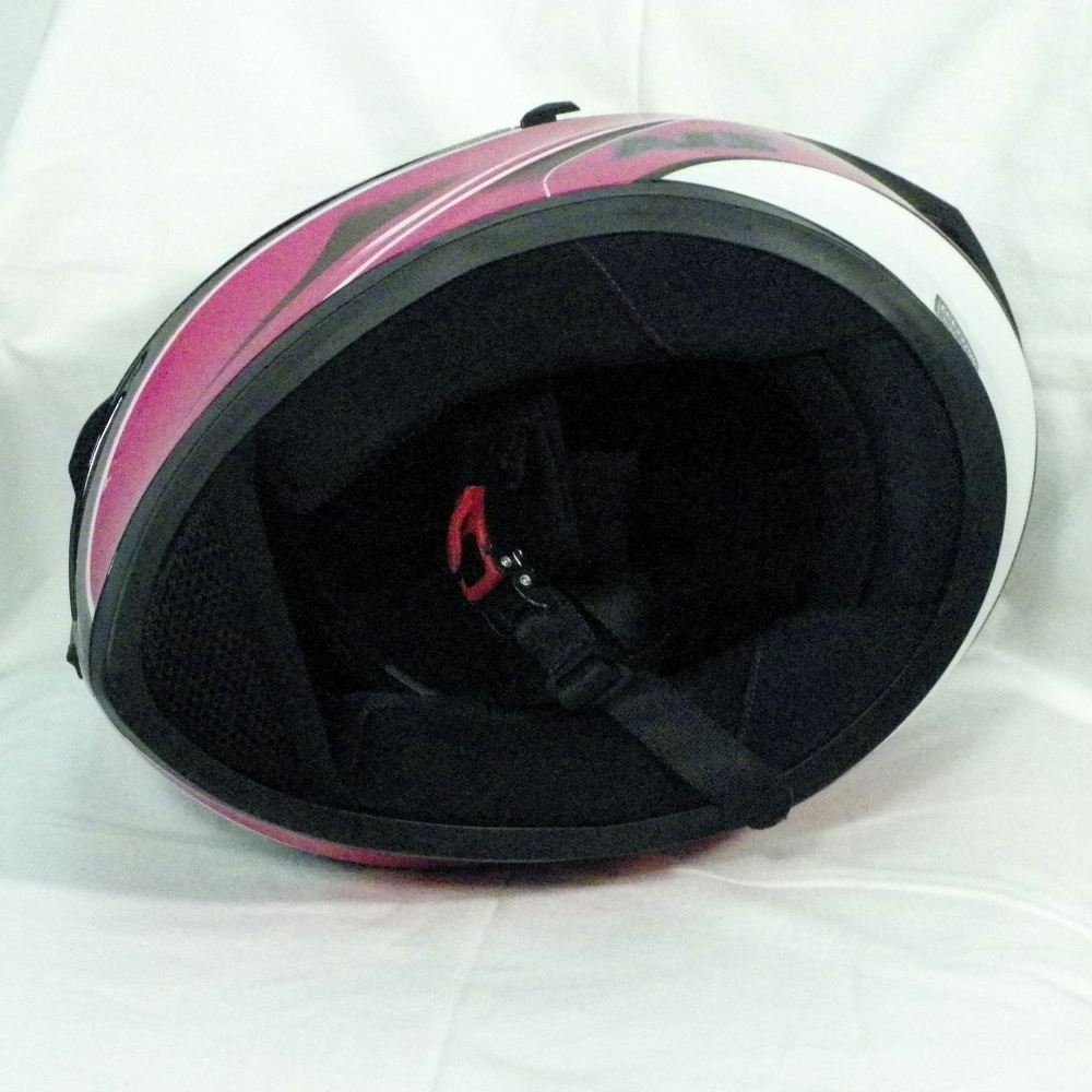 Voir photo 4 de Casque De Moto Femme Noir/Rose SEBASTY T M. Casque De Moto Femme Noir/Rose SEBASTY T M. Bon état reconditionné photo 4