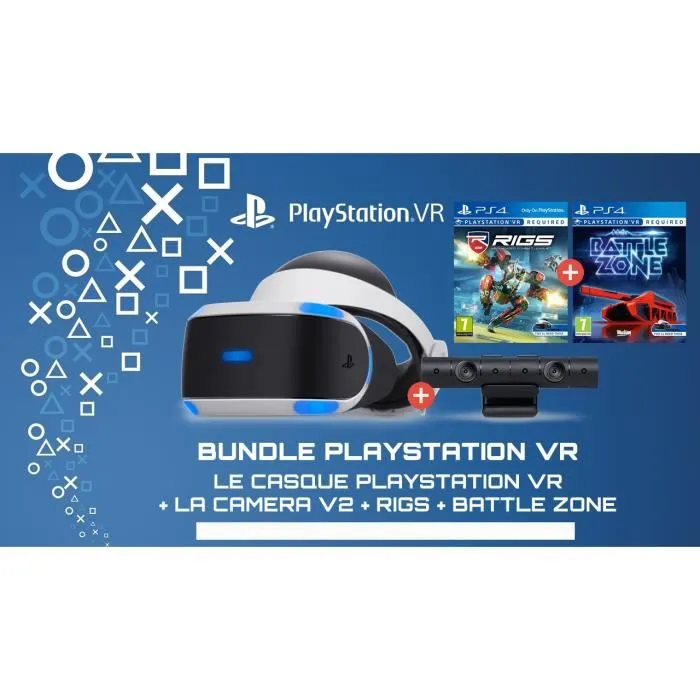 Casque de réalité virtuelle - PLAYSTATION - VR - PS4 - Inclus: Battle Zone Rigs Camera Reconditionné - 299,99 € Casque de réalité virtuelle - PLAYSTATION - VR - PS4 - Inclus: Battle Zone Rigs Camera Reconditionné Sony reconditionné disponible sur Cdiscount Seconde Vie