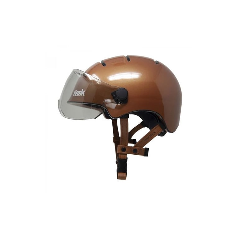 Casque de vélo Kask Urban Lifestyle avec visière Taille L Marron - Excellent état Parfait état Kask reconditionné disponible sur Pixmania