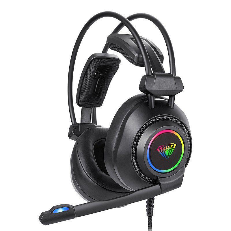 Voir photo 2 de Casque gaming filaire avec micro Aula S503 - Noir | Dero Casque gaming filaire avec micro Aula S503 - Noir Reconditionné N/A reconditionné photo 2 | Dero