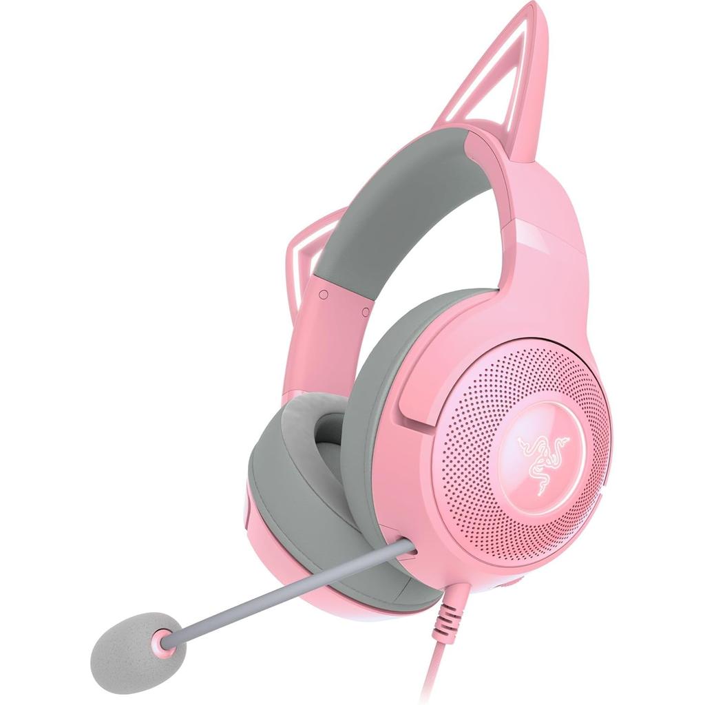 Casque gaming filaire avec micro Razer Kraken Kitty V2 - Rose/Gris Reconditionné Razer reconditionné photo 2 | Dero