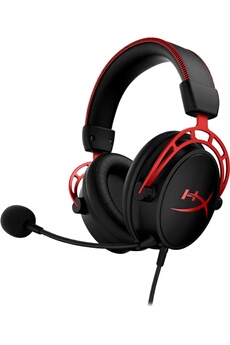Casque Gaming filaire Cloud Alpha Noir et Rouge Bon état HyperX reconditionné disponible sur Darty