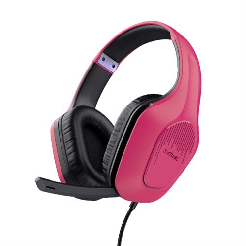 Casque gaming pour console filaire Trust Multiplateforme Zirox Rose État correct Trust reconditionné disponible sur Fnac