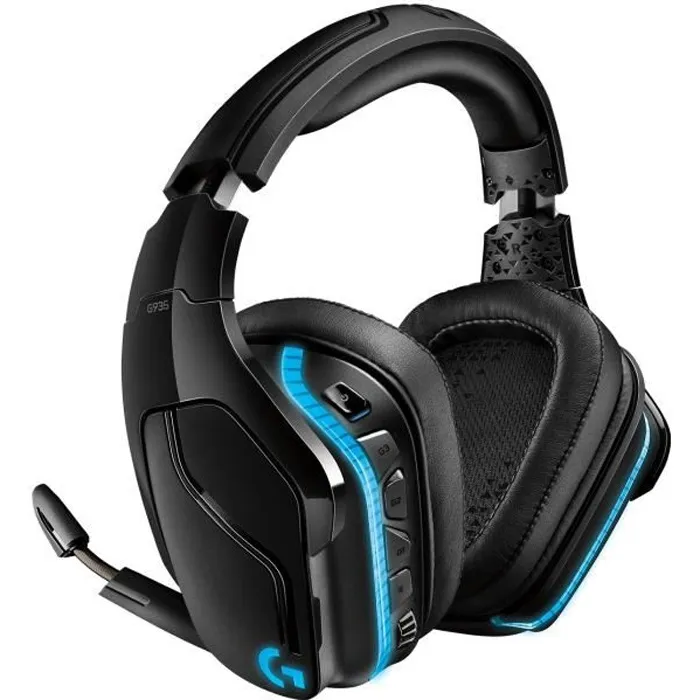 Acheter Casque Gaming Sans fil - LOGITECH G - G935 LIGHTSYNC - Son Surround 7.1 - Micro à bascule - Pour PC/MAC/PS4/NINTENDO Switch - Noir refurbished - 79,90 € Casque Gaming Sans fil - LOGITECH G - G935 LIGHTSYNC - Son Surround 7.1 - Micro à bascule - Pour PC/MAC/PS4/NINTENDO Switch - Noir refurbished reconditionné disponible sur Cdiscount Seconde Vie