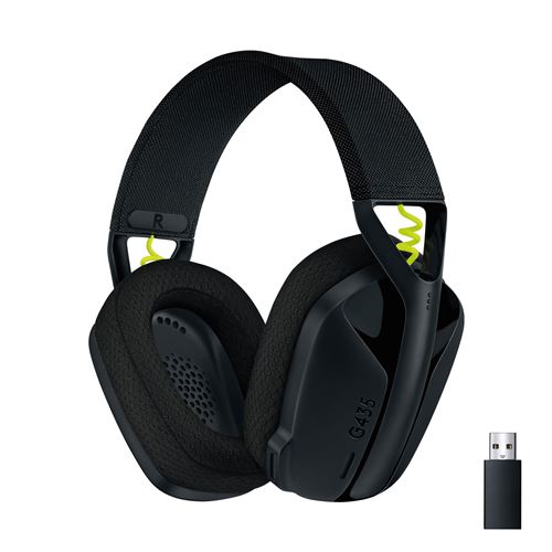 Casque Gaming sans fil Logitech G435 Lightspeed Bluetooth Noir État correct Logitech reconditionné disponible sur Fnac
