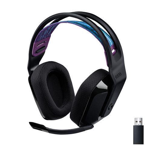 Casque gaming sans fil Logitech G535 Lightspeed Wireless Noir État correct Logitech reconditionné disponible sur Fnac